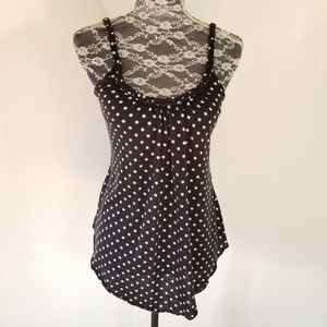 Polka Dot Flowy Tank Top